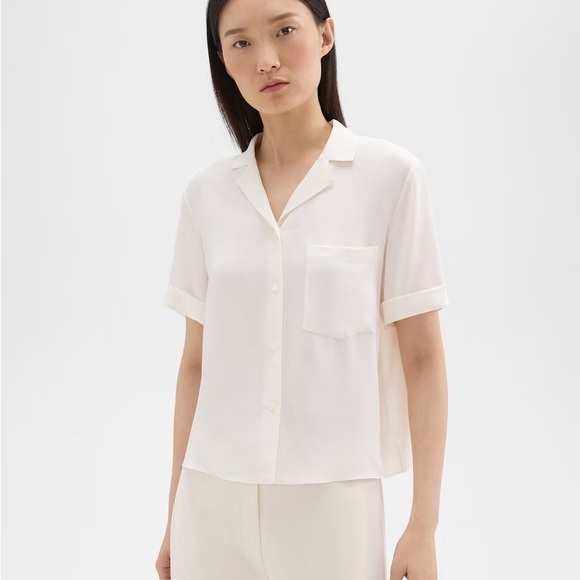 Theory Silk Georgette Shirt - Picture 1 of 5